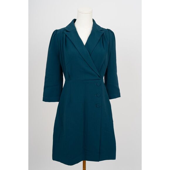 NWT Suncoo Paris VIntage Teal Dress Size T1 - Picture 1 of 3